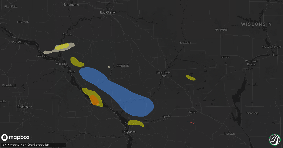 Hail map in Taylor, WI on June 5, 2026