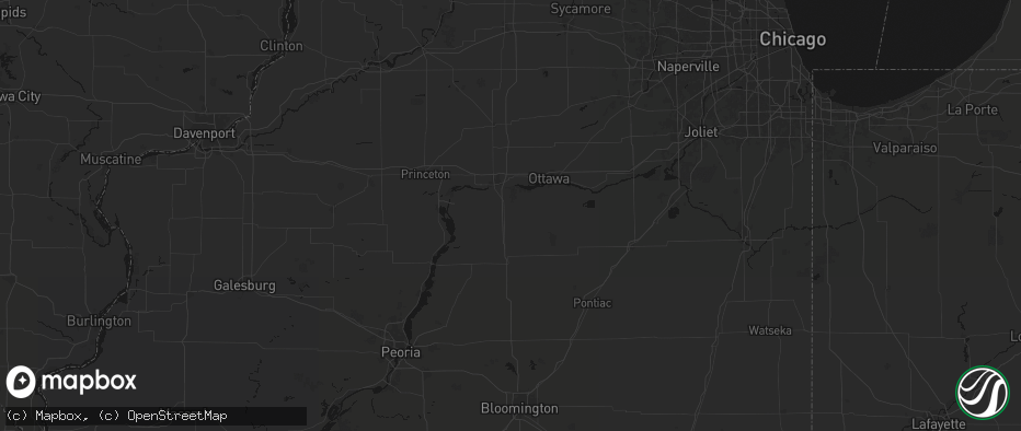 Hail map in Tonica, IL on June 5, 2026