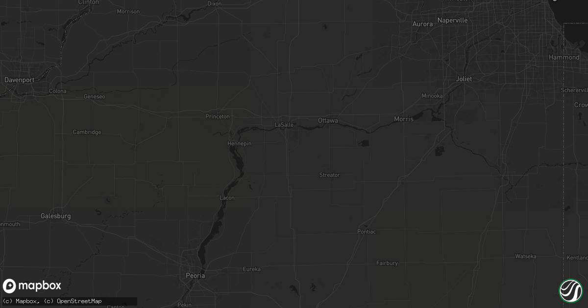 Hail map in Tonica, IL on June 5, 2026