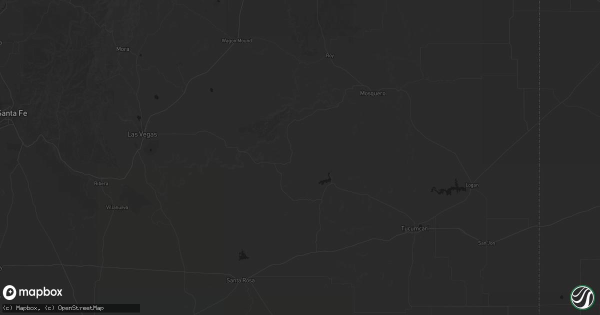 Hail map in Trementina, NM on June 5, 2026