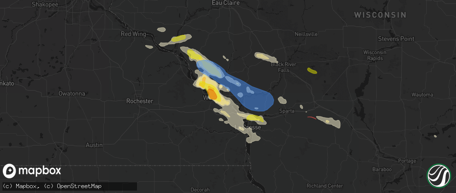 Hail map in Trempealeau, WI on June 5, 2026