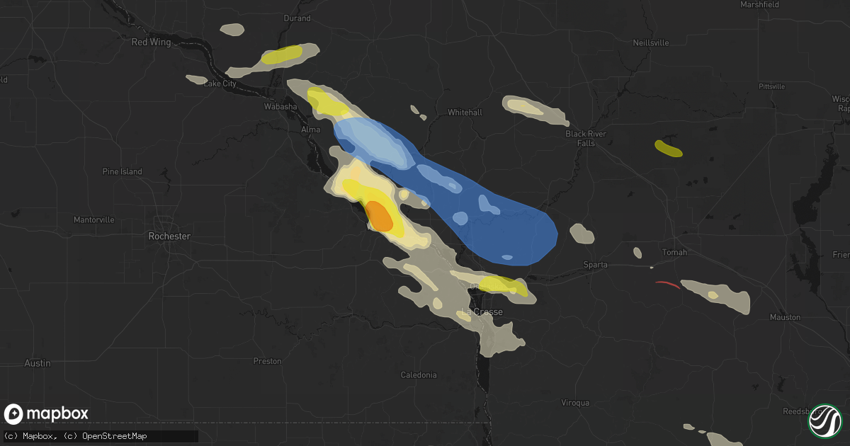 Hail map in Trempealeau, WI on June 5, 2026