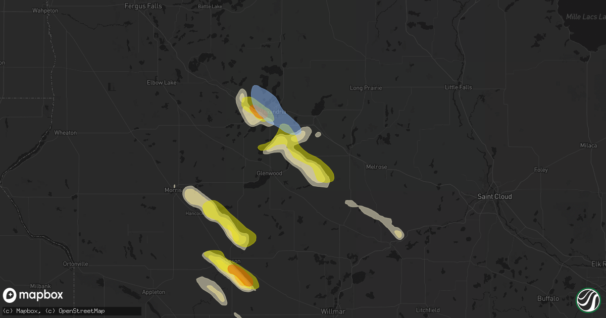 Hail map in Villard, MN on June 5, 2026