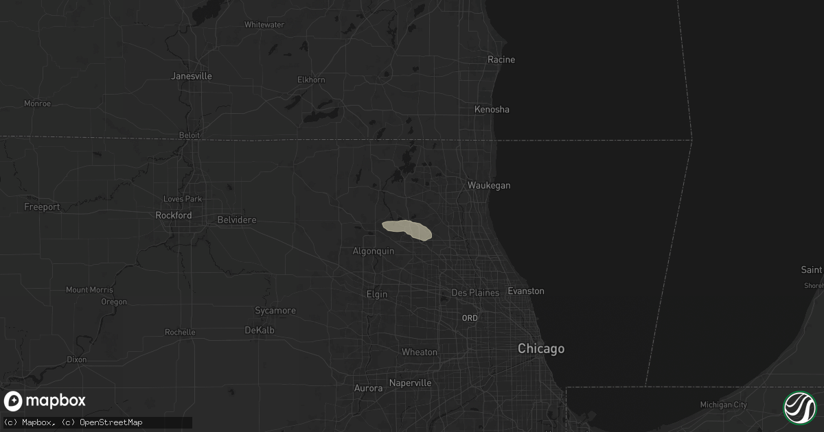 Hail map in Wauconda, IL on June 5, 2026