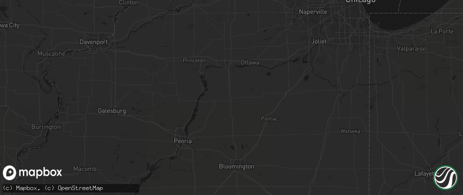 Hail map in Wenona, IL on June 5, 2026
