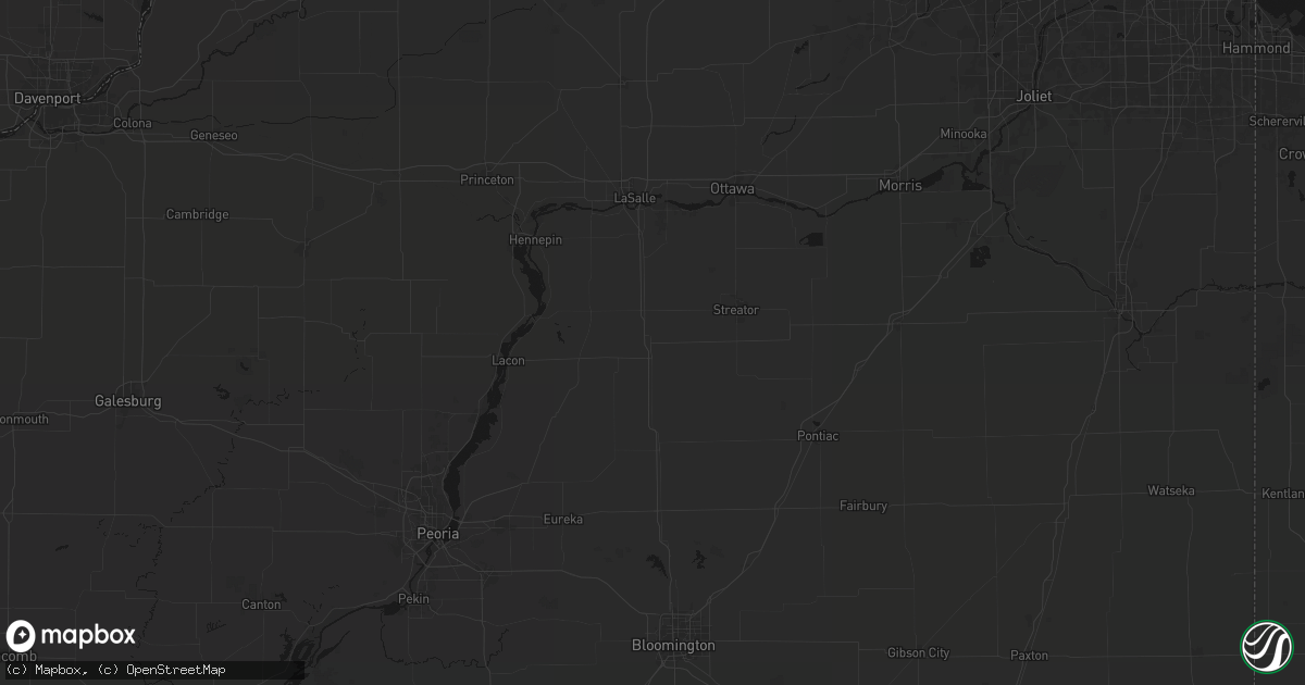 Hail map in Wenona, IL on June 5, 2026