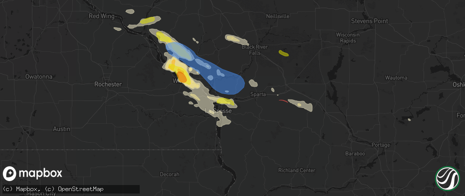 Hail map in West Salem, WI on June 5, 2026
