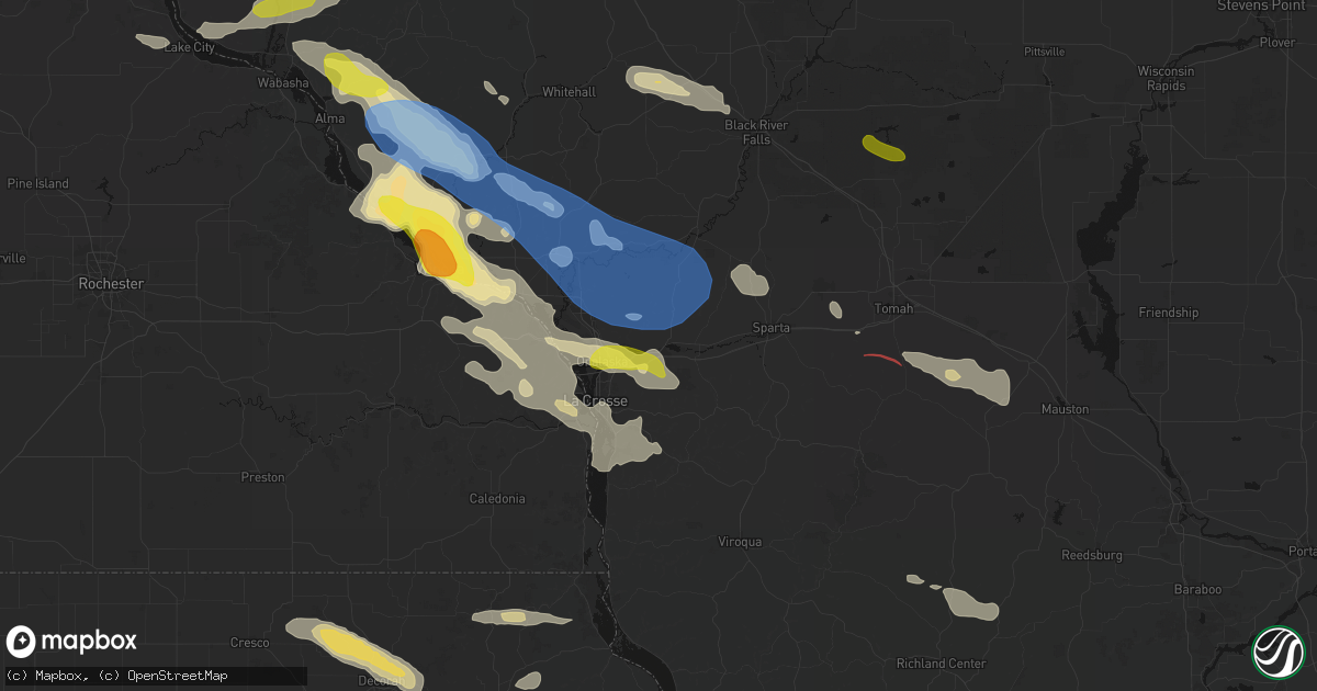 Hail map in West Salem, WI on June 5, 2026