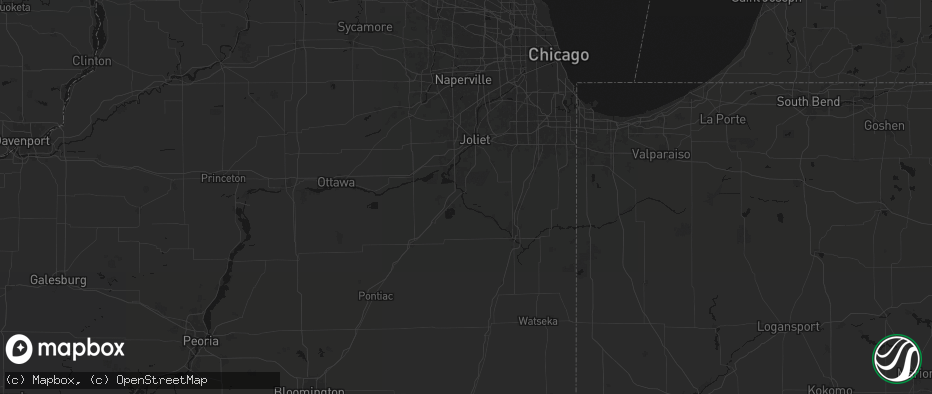 Hail map in Wilmington, IL on June 5, 2026