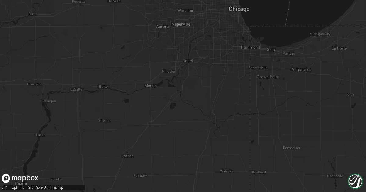 Hail map in Wilmington, IL on June 5, 2026