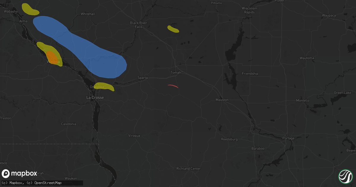 Hail map in Wilton, WI on June 5, 2026