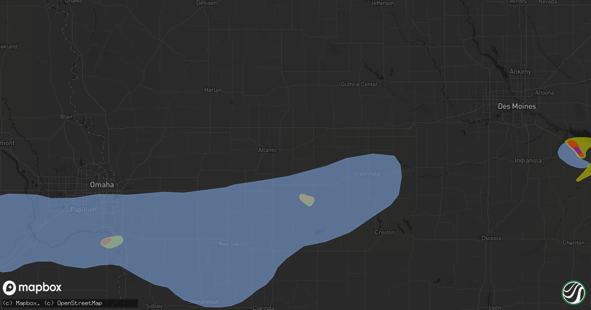 Hail map in Wiota, IA on June 5, 2026