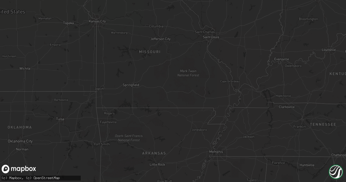 Hail map on June 6, 2012