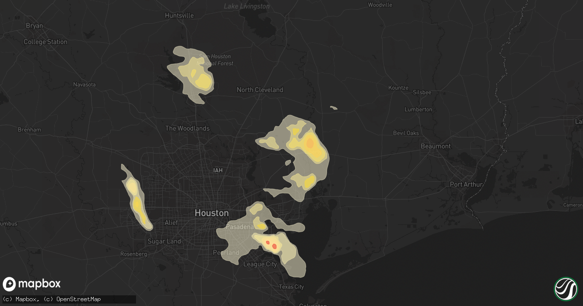 Hail map in Dayton, TX on June 6, 2013