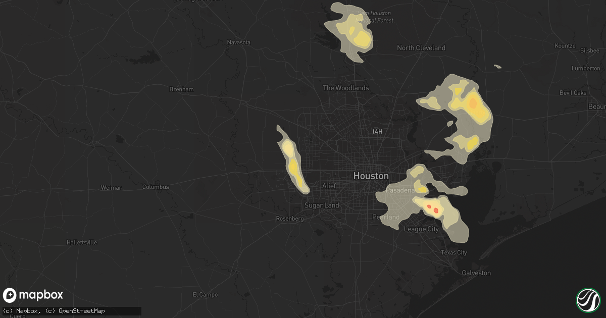 Hail map in Katy, TX on June 6, 2013