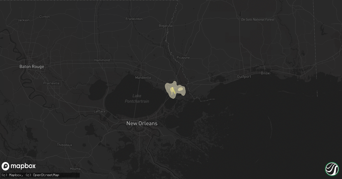 Hail map in Slidell, LA on June 6, 2013