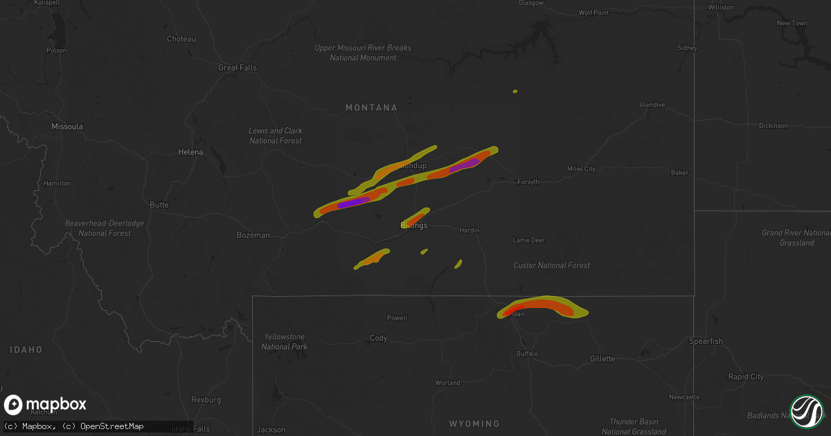 Hail map on June 6, 2013