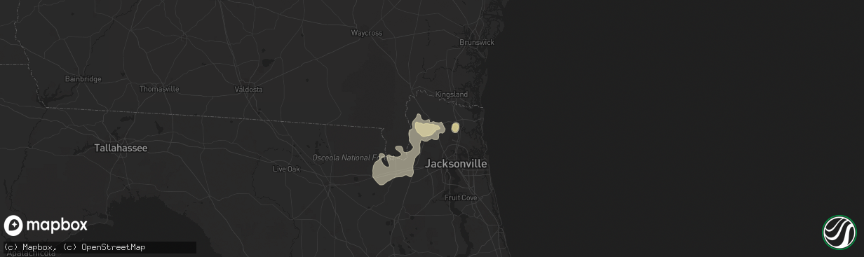 Hail map in Callahan, FL on June 6, 2014