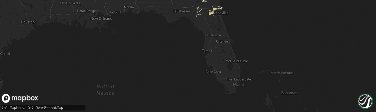 Hail map in Florida on June 6, 2014