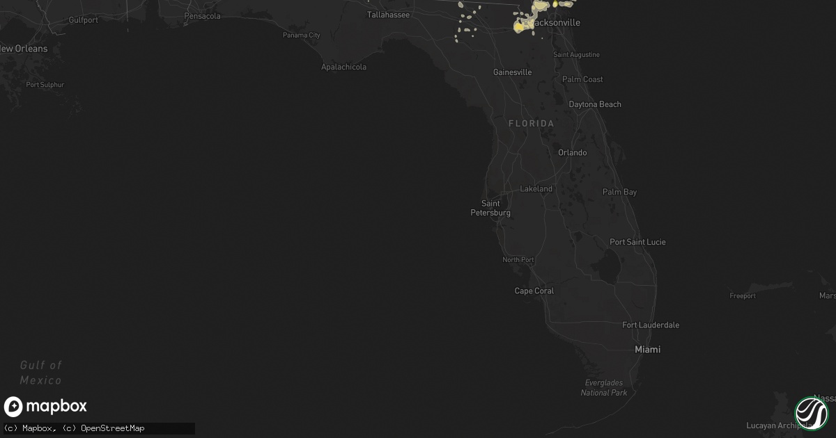 Hail map in Florida on June 6, 2014