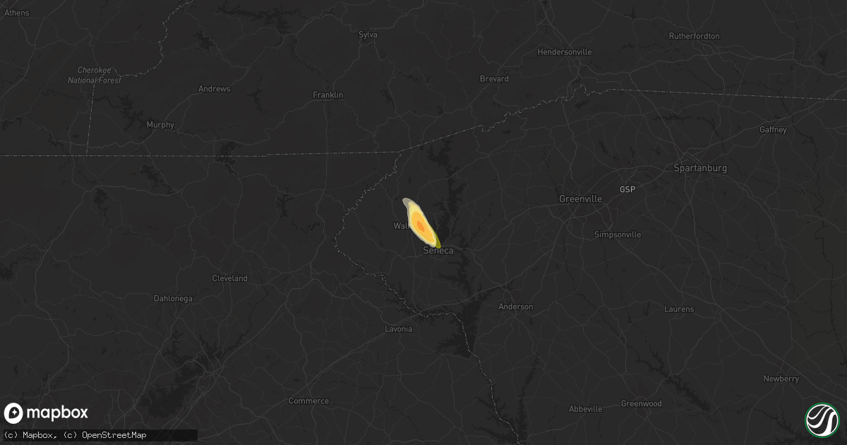 Hail map in West Union, SC on June 6, 2014