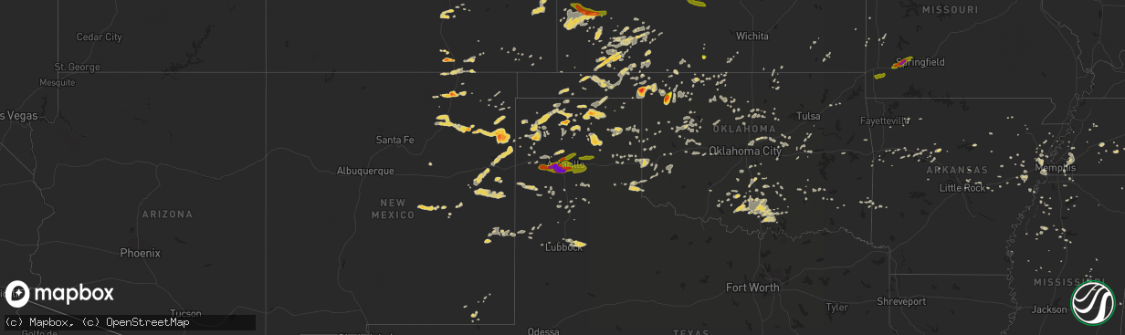 Hail map on June 6, 2014