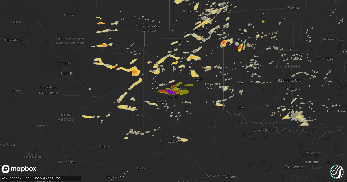Hail map on June 6, 2014