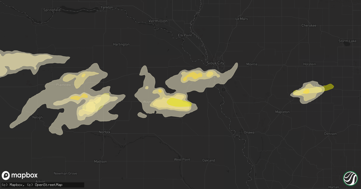 Hail map in Emerson, NE on June 6, 2015