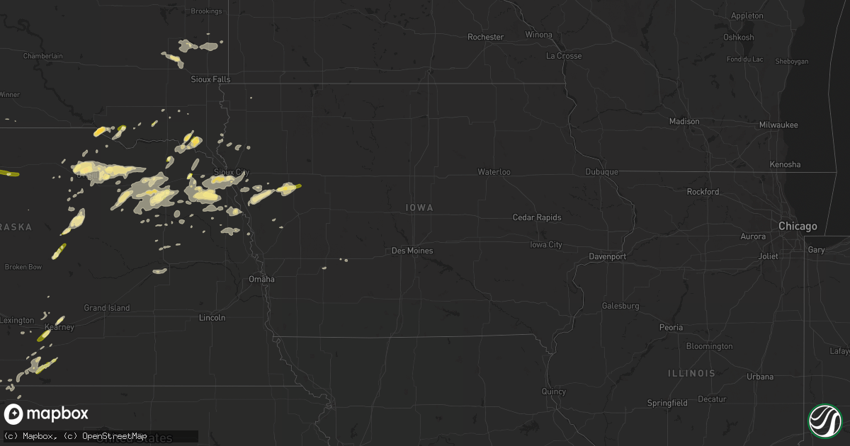 Hail map in Iowa on June 6, 2015
