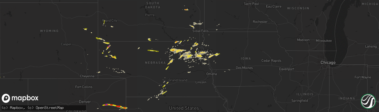 Hail map on June 6, 2015