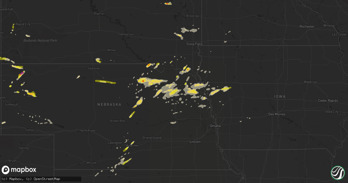 Hail map on June 6, 2015