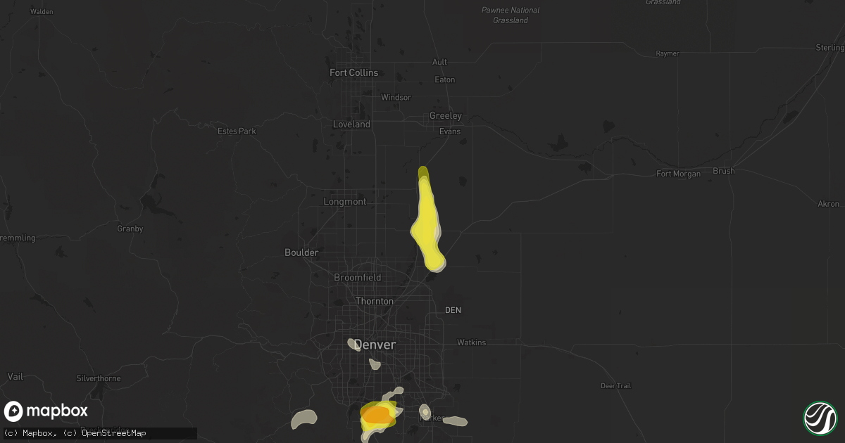 Hail map in Fort Lupton, CO on June 6, 2016
