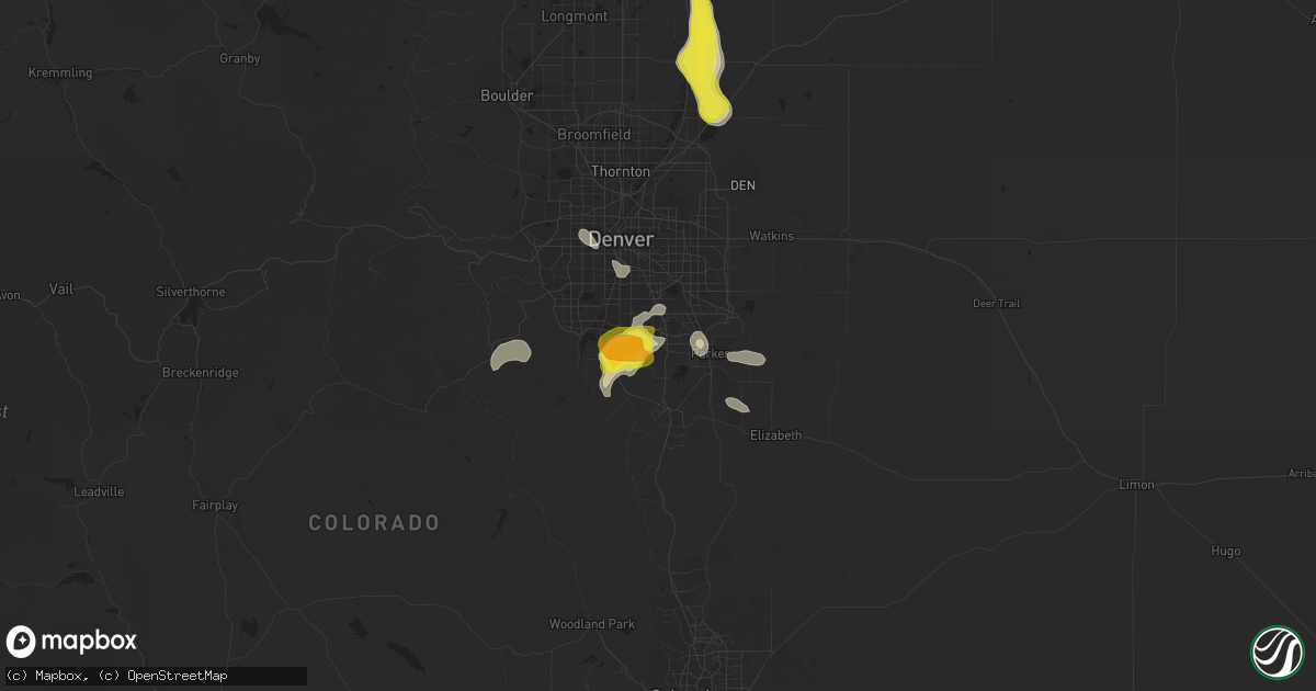 Hail map in Lone Tree, CO on June 6, 2016