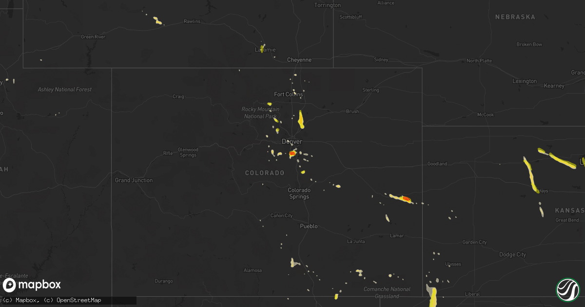 Hail map on June 6, 2016