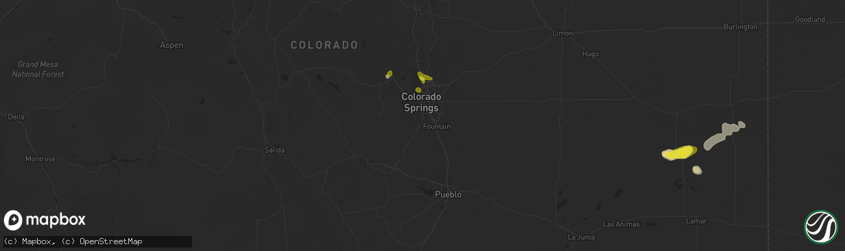 Hail map in Colorado Springs, CO on June 6, 2017