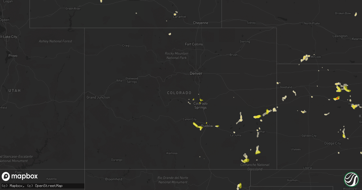 Hail map in Colorado on June 6, 2017