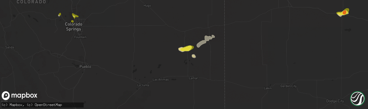 Hail map in Eads, CO on June 6, 2017