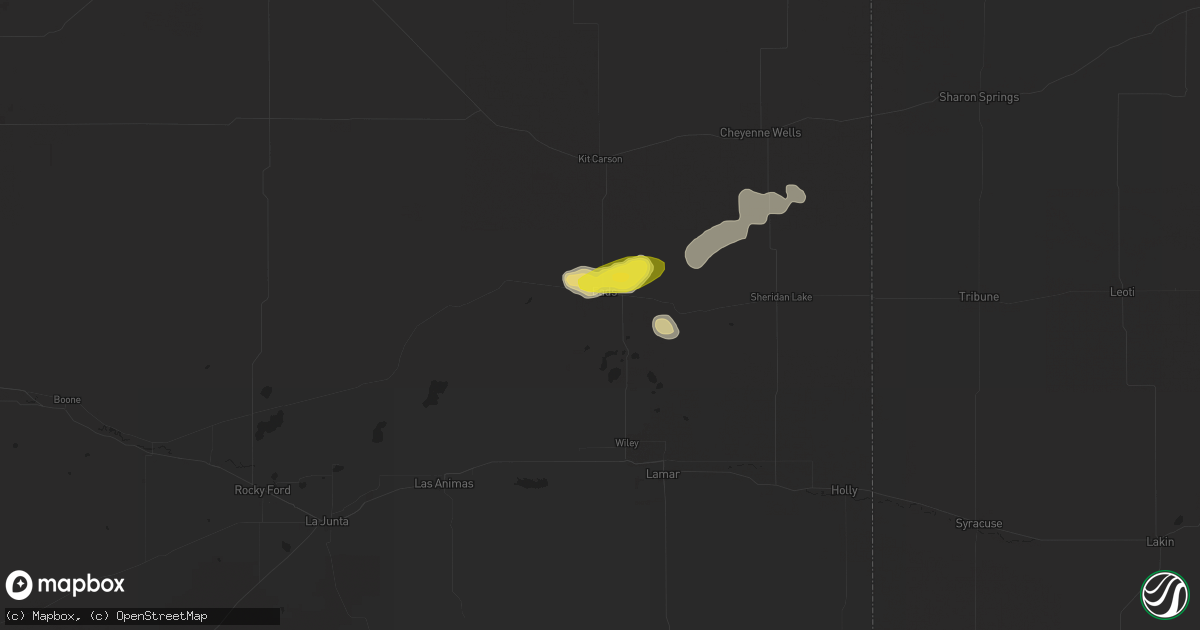Hail map in Eads, CO on June 6, 2017