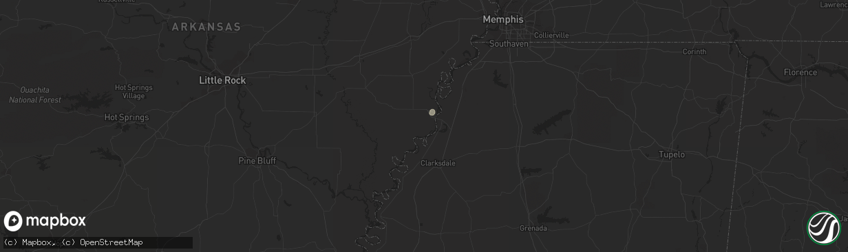 Hail map in Helena, AR on June 6, 2017