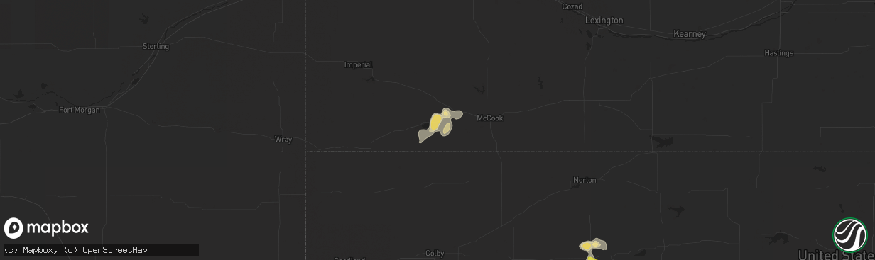 Hail map in Trenton, NE on June 6, 2017