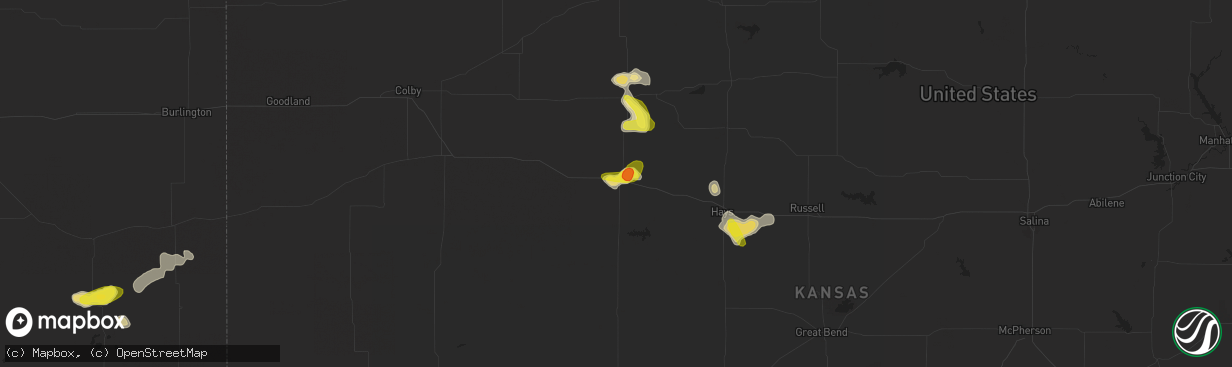 Hail map in Wakeeney, KS on June 6, 2017