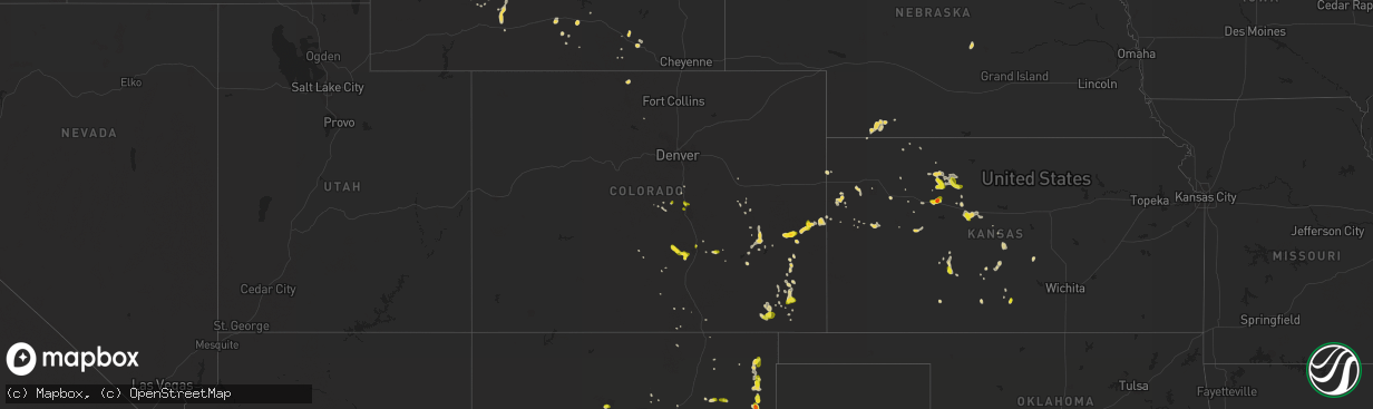 Hail map on June 6, 2017