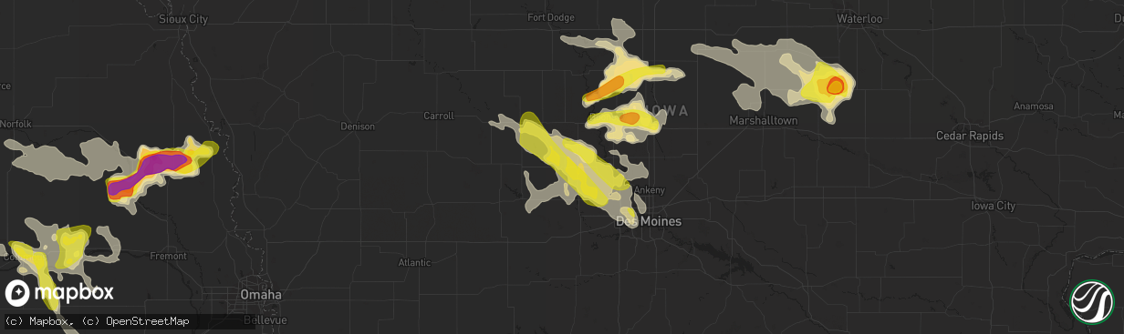 Hail map in Perry, IA on June 6, 2018