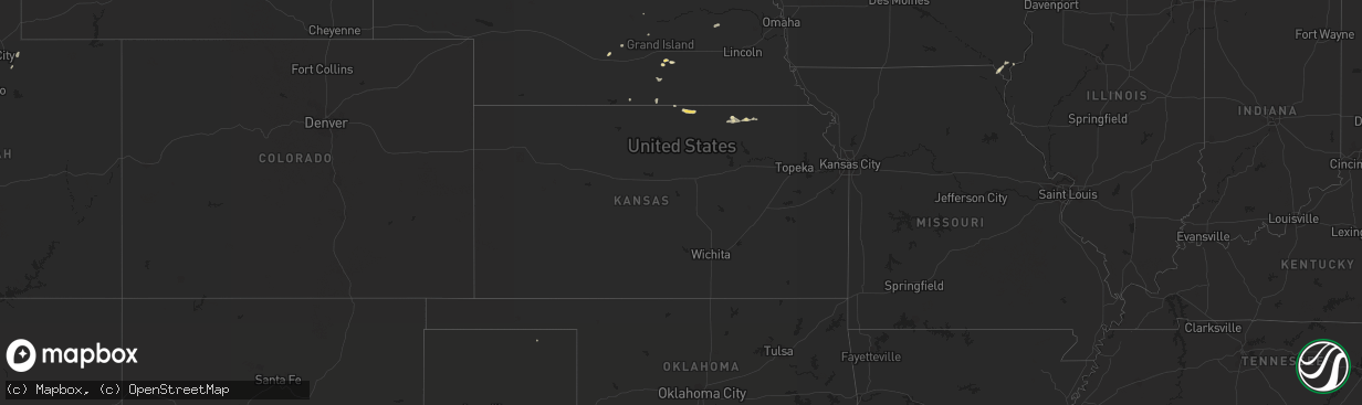 Hail map in Kansas on June 6, 2019