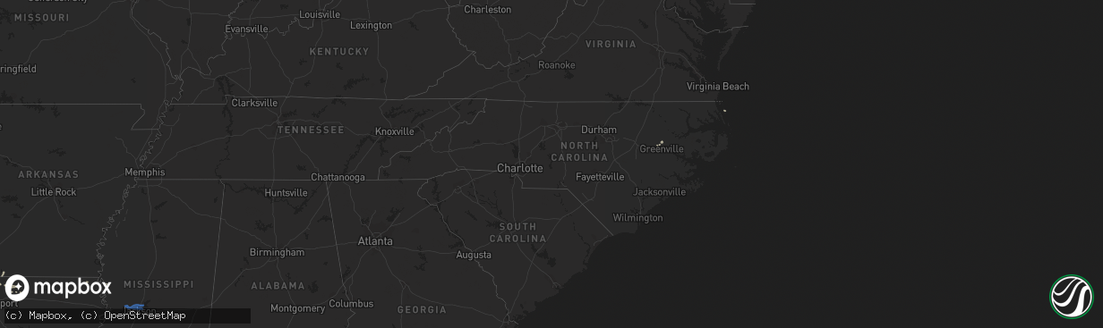 Hail map in North Carolina on June 6, 2019