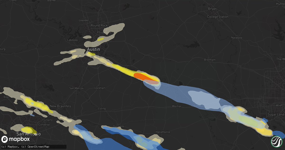 Hail map in Smithville, TX on June 6, 2019
