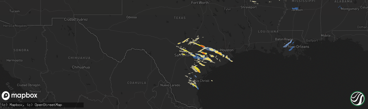 Hail map on June 6, 2019