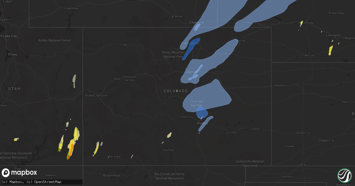 Hail map in Colorado on June 6, 2020