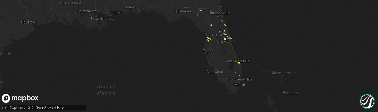 Hail map in Florida on June 6, 2022