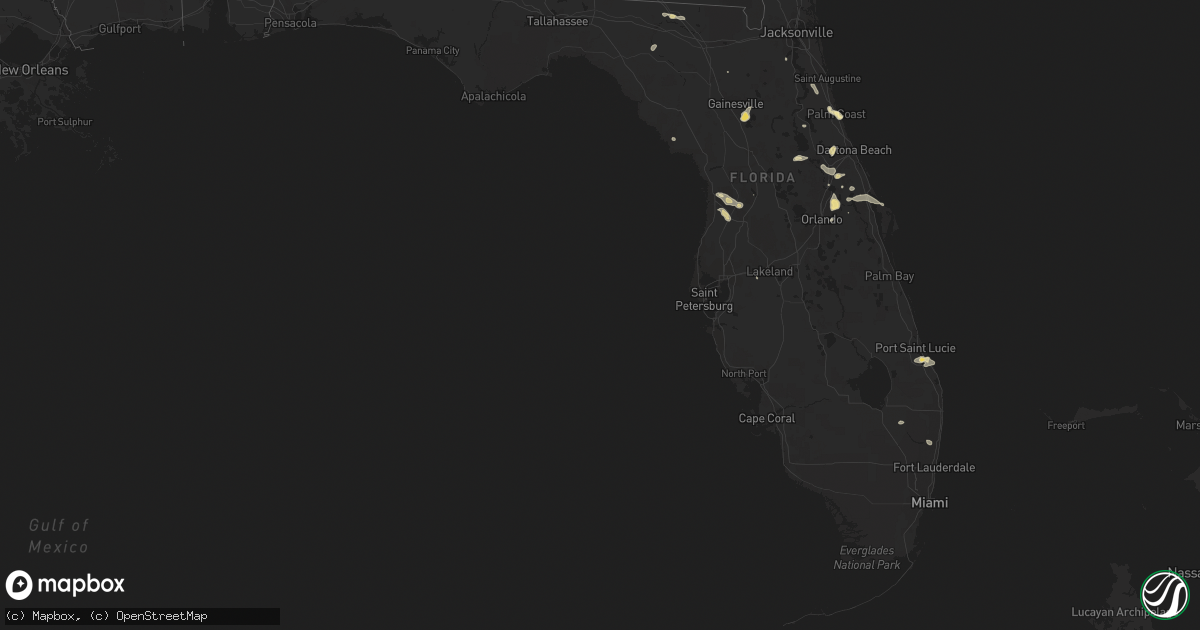 Hail map in Florida on June 6, 2022